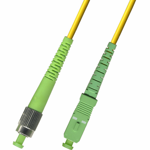 200M FC APC to SC APC Simplex Singlemode Fiber Optic Cable 9/125