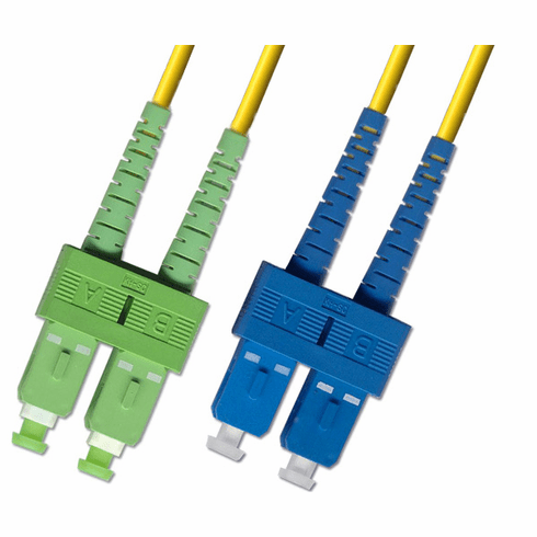 20M SC APC to SC UPC Duplex Singlemode Fiber Optic Cable 9/125