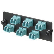 Panduit Fiber Optic Adapter Panel w/6 LC Duplex OS2 Singlemode Adapters (Blue) FAP6WBUDLCZ