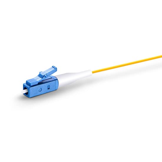 RiteAV - Singlemode 9/125 LC/UPC Fiber Pigtail, for Fusion Splice (1 Meter) Unjacketed (0.9 mm Tight Buffer) (720)