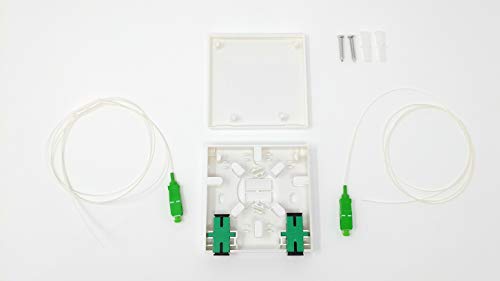 Ultra Spec Cables FTTH 2 Port SC-APC Fiber Mini Termination Box Kit (I ...
