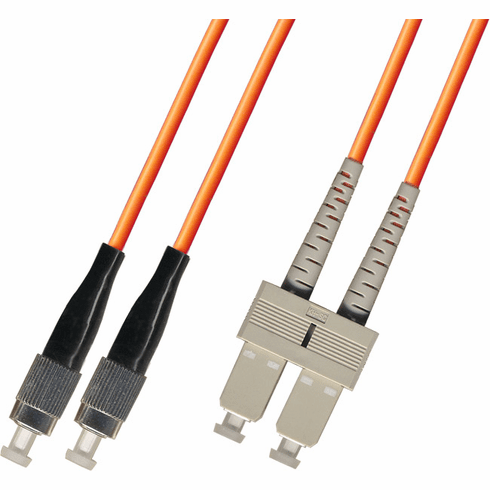 250M FC-SC Duplex Multimode Fiber Optic Cable 62.5/125 Indoor/Outdoor