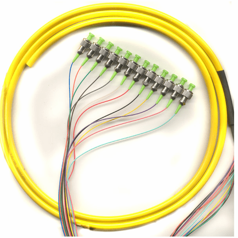 2M FC/APC x12 to PIGTAIL 0.9mm Singlemode 12 Strand Fiber Optic Pigtail Singlemode (9/125) DL