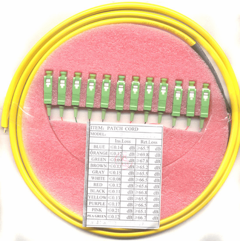 2M SC/APC x12 to PIGTAIL 0.9mm Singlemode 12 Strand Fiber Optic Pigtail Singlemode (9/125) SL