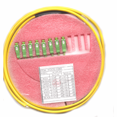 2M SC/APC x8 to PIGTAIL 0.9mm Singlemode 8 Strand Fiber Optic Pigtail Singlemode (9/125) SL