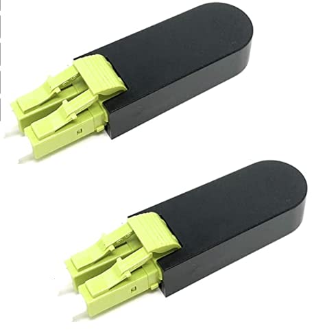 Ultra Spec Cables LC Fiber Optic 100Gb OM5 Multimode 50/125 Loopback Adapter - Lime Green - 2 Pack