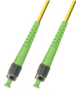 Ultra Spec 1M Singlemode Simplex Fiber Optic Cable (9/125) - FC/APC to FC/APC with Firm Strain Relief Boots