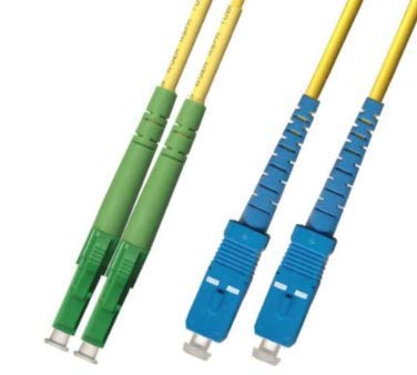20M - Singlemode Duplex Fiber Optic Cable (9/125) - LC/APC to SC/UPC
