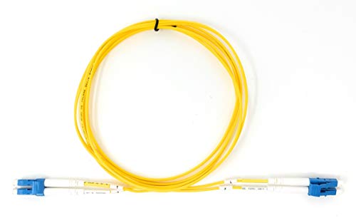 Ultra Spec 0.3 Meter (1FT) Singlemode Duplex 1.6mm High Density Fiber Optic Cable (9/125) - LC to LC - Yellow