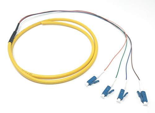 Ultra Spec Cables 4 Strand Singlemode LC-UPC Fiber Pigtail, 1 Meter