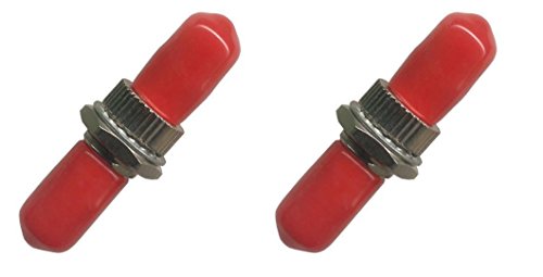 2 Pack ST-ST Fiber Optic Adapter Multimode Simplex Coupler Female F/F