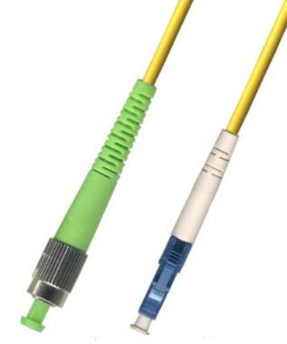 Ultra Spec 1M Singlemode Simplex Fiber Optic Cable (9/125) - FC/APC to LC/UPC with Firm Strain Relief Boots