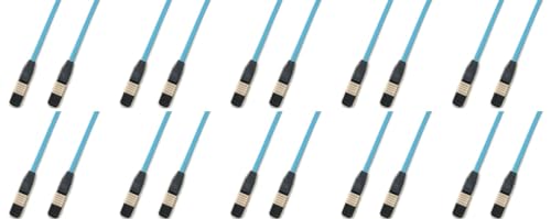 RiteAV - 10 Pack MTP/MPO Female to MTP/MPO Female OM4 Multi-Mode 12 Strand Fiber Optic Trunk Cable (Type A) 10 Gb/s, 40 Gb/s, and 100 Gb/s