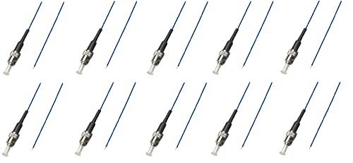 Ultra Spec Cables 10 Pack ST/APC Singlemode 9/125 Simplex Pigtail Fiber Optic 1M - 0.9 mil for Splice