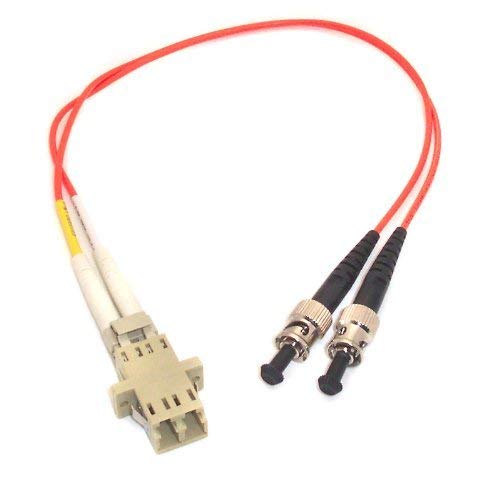 6ft Fiber Optic Adapter Cable LC (Female) to ST (Male) Multimode 62.5/125 Duplex