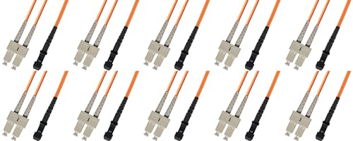 Ultra Spec Cables 30M Multimode Duplex Fiber Optic Cable (50/125) - SC to MTRJ (10 Pack)