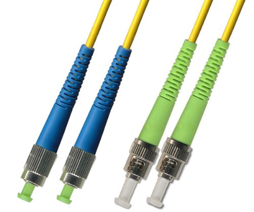 10M Singlemode Duplex Fiber Optic Cable (9/125) - FC/UPC to ST/APC