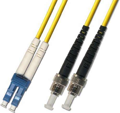 50 Meter Singlemode Duplex Fiber Optic Cable (9/125) - LC to ST - Yellow