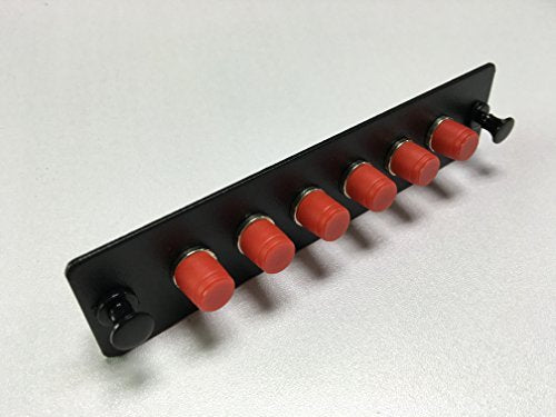RiteAV LGX Footprint FC Adapter Panel, 6 Ports, Loaded w/6 FC Simplex Multimode Adapters, Black