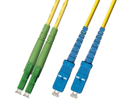 3M Singlemode Duplex Fiber Optic Cable (9/125) - LC/APC to SC/UPC