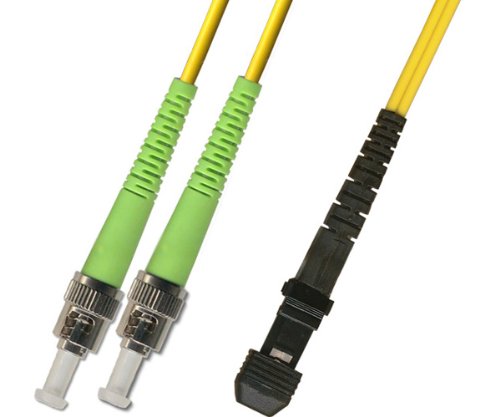 15M Singlemode Duplex Fiber Optic Cable (9/125) - ST/APC to MTRJ/UPC