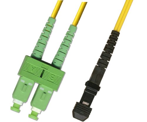 1M Singlemode Duplex Fiber Optic Cable (9/125) - SC/APC to MTRJ/UPC