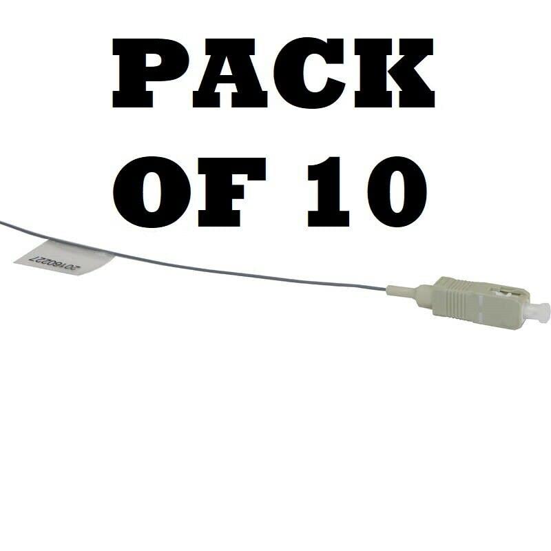 Ultra Spec Cables 10 Pack SC Multimode 50/125 Simplex Pigtail Fiber Optic 1M - 0.9 mil