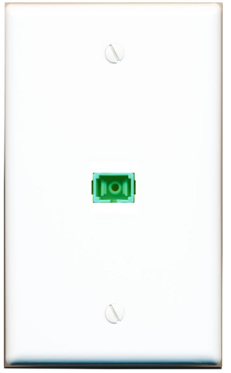 RiteAV 1 Port Fiber SC APC Simplex Wall Plate OVERSIZED Copy