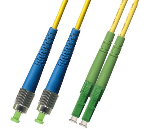 1M - Singlemode Duplex Fiber Optic Cable (9/125) - FC/UPC to LC/APC