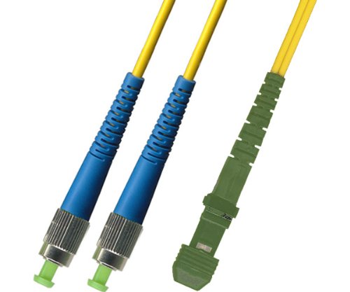 1M Singlemode Duplex Fiber Optic Cable (9/125) - FC/UPC to MTRJ/APC