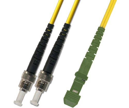 2M Singlemode Duplex Fiber Optic Cable (9/125) - ST/UPC to MTRJ/APC