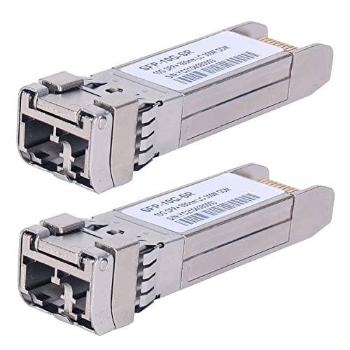RiteAV - 10GBase-SR SFP+ Transceiver, SFP Multi-Mode LC Module, 10G 850nm MMF up to 300 Meters, Compatible with Cisco SFP-10G-SR,Meraki MA-SFP-10GB-SR,Ubiquiti UF-MM-10G