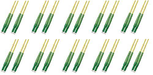 2M - Singlemode Duplex Fiber Optic Cable (9/125) - LC/APC to LC/APC (10 Pack)