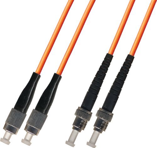 5M Multimode Duplex Fiber Optic Cable (50/125) - FC to ST