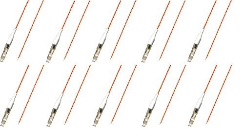 Ultra Spec Cables LC Multimode 50/125 Simplex Pigtail Fiber Optic 1M - 0.9 mil - 10 Pack for Splice