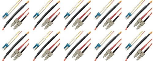 Ultra Spec Cables 3M LC/SC Mode Conditioning (LC Side) Fiber Optic Cable (9/125-62.5/125) (10 Pack)