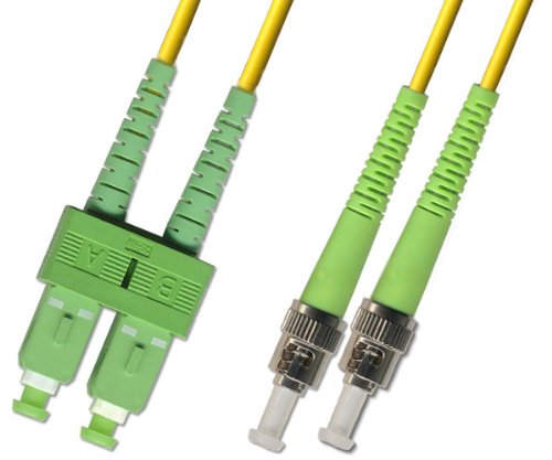 3M Singlemode Duplex Fiber Optic Cable (9/125) - SC/APC to ST/APC