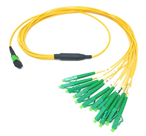 Ultra Spec Cables Singlemode MPO Female APC to 12 x LC-APC Simplex Breakout Cable 25 Meter