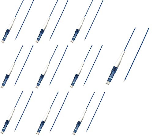 Ultra Spec Cables 10 Pack LC Singlemode 9/125 Simplex Pigtail Fiber Optic 1M - for Fusion Splicing