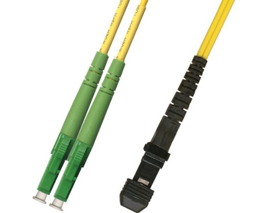 10M Singlemode Duplex Fiber Optic Cable (9/125) - LC/APC to MTRJ/UPC