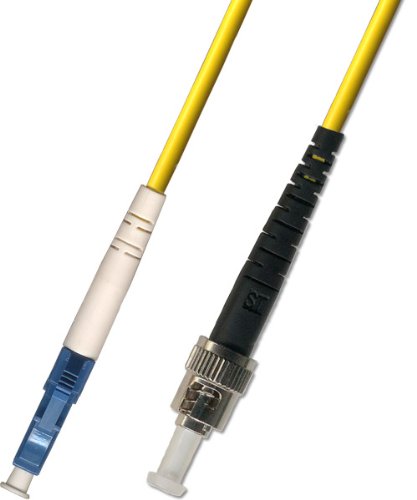 Ultra Spec Cables 1M LC/ST Plenum-Rated 9/125 SIMPLEX Single-Mode Fiber Patch Cable, Yellow (3.28 Feet/ 1 Meter)
