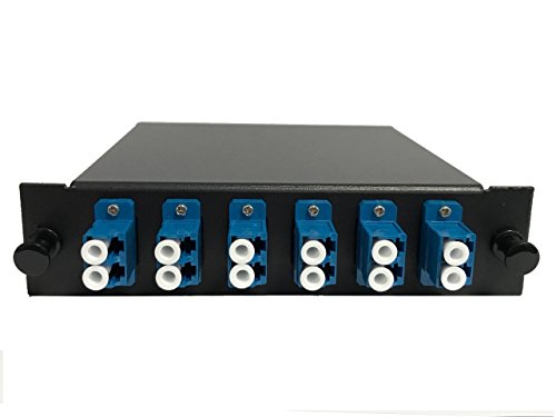 RiteAV LGX Footprint Pre-terminated MTP Cassette - MTP Male, 12 Fiber to 6 LC Duplex Singlemode Adapters, Includes 12 LC Singlemode Hydra Cable (30cm, OFNR) +1 MTP Adapter