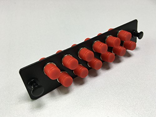 RiteAV LGX Footprint FC Adapter Panel, 12 Ports, Loaded w/12 FC Simplex Singlemode Adapters, Black