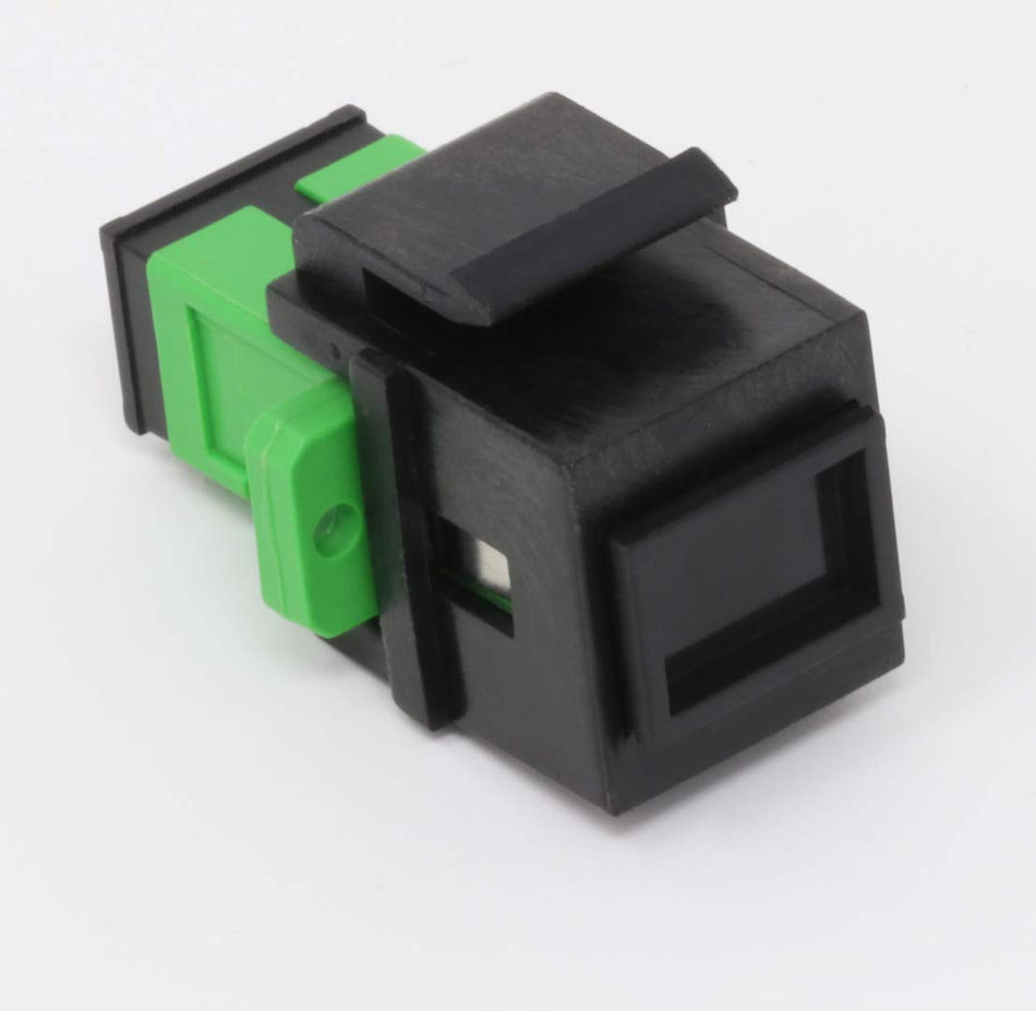 Fiber Optic Keystone Coupler Jack SC Simplex Singlemode APC - Black
