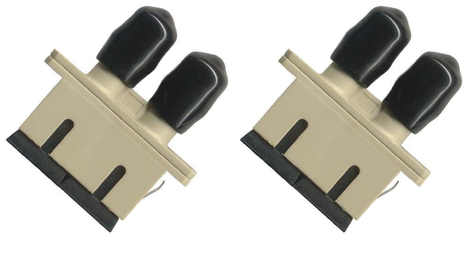 RiteAV (2 Pack Fiber Optic Adapter Coupler SC to ST Multimode Duplex