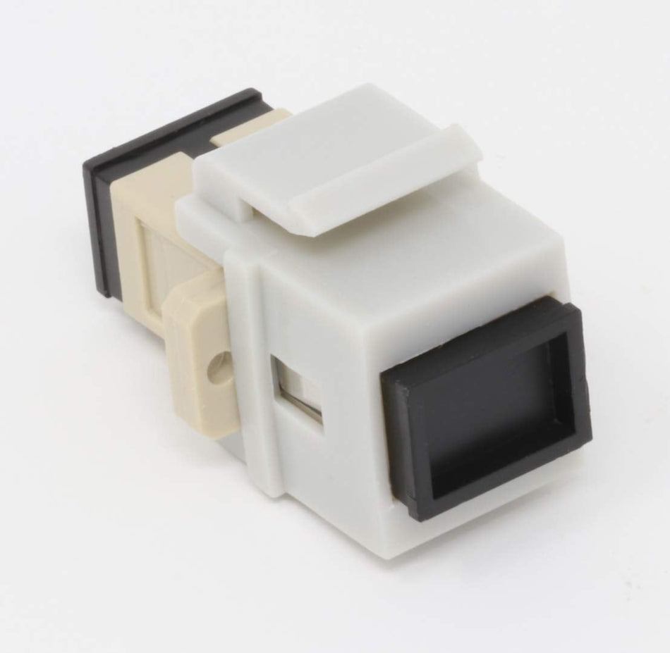 Fiber Optic Keystone Coupler Jack SC Simplex Multimode - Gray