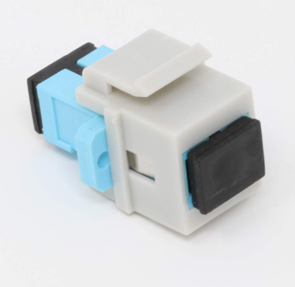 RiteAV Fiber Optic Keystone Coupler Jack SC Simplex Multimode 10GB - Gray