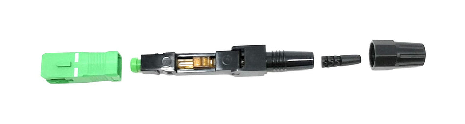 Ultra Spec Cables Field Installable SC-APC Singlemode 9/125 Connector for 0.9mm, 2.0mm, 3.0mm Cable (10 Pack)