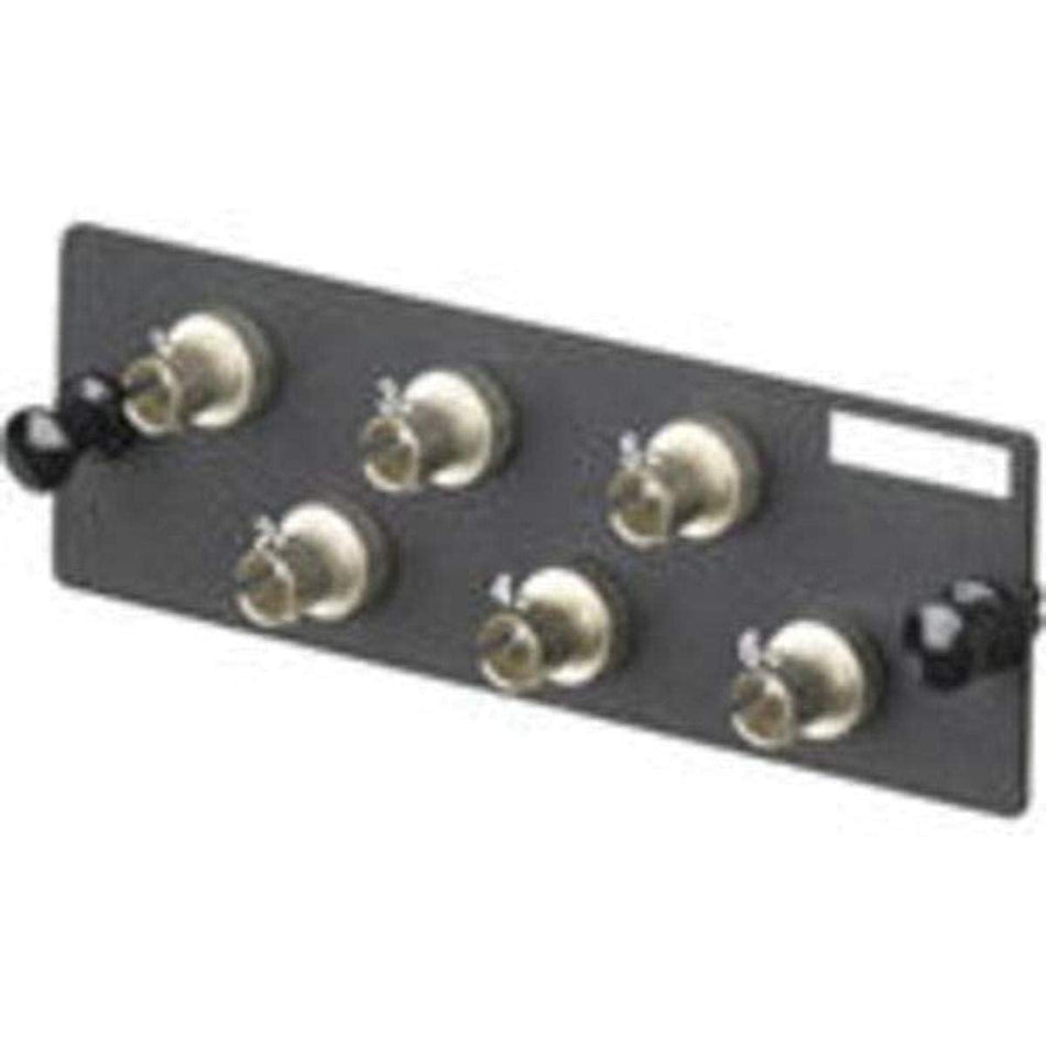 Panduit FAP6WSTZ Single-Mode 6-Port Fiber Adapter Panel with Zirconia Ceramic Split Sleeve