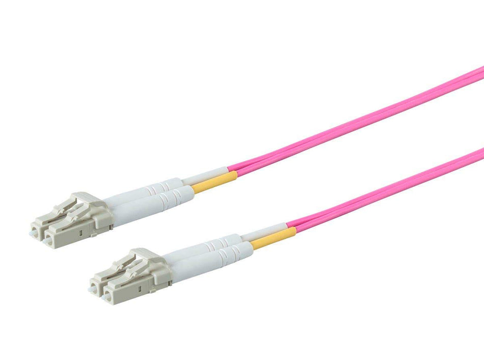 Monoprice Fiber Optic Cable - 40m - Purple| LC to LC, OM4, 50/125 Type, Multi Mode Duplex - Entegrade Series